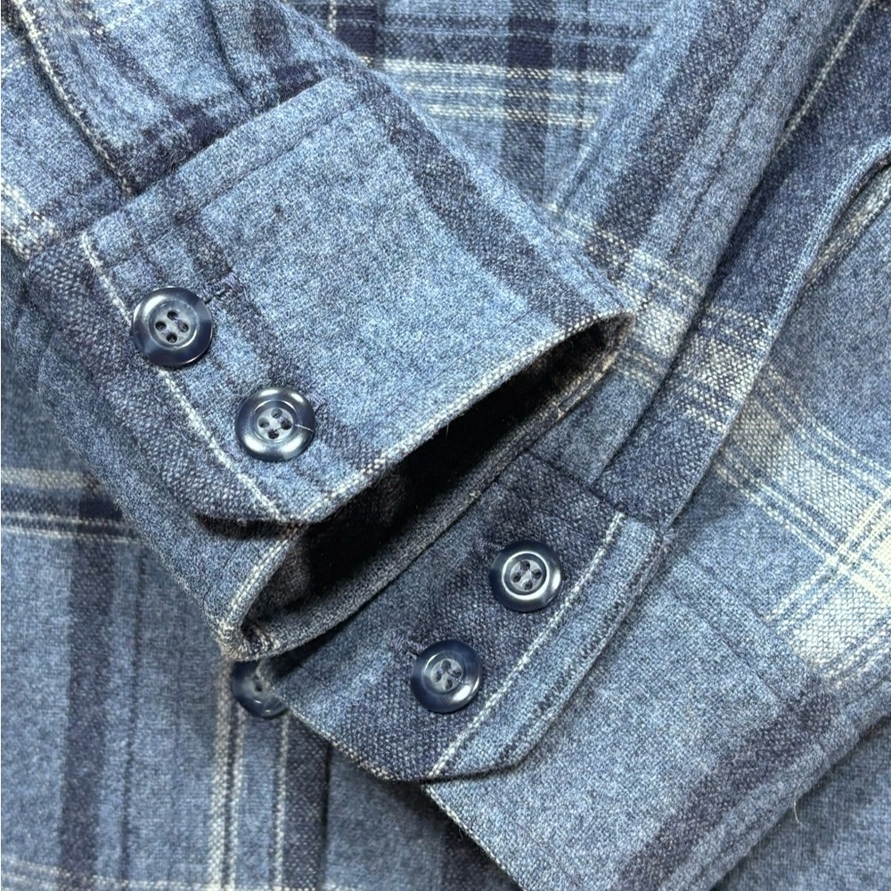 VTG Pendleton Plaid Virgin Wool Button Shirt Outdoor Heritage Style Womens Sz M - Picture 4 of 16